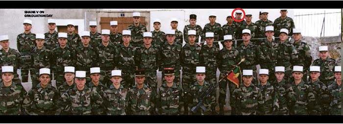 Aussie Shane and his colleagues after graduating from basic training in French Foreign Legion.